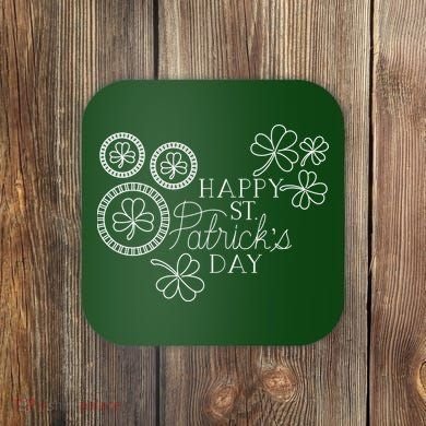 Happy St Patrick's Day Holiday Gift Coaster