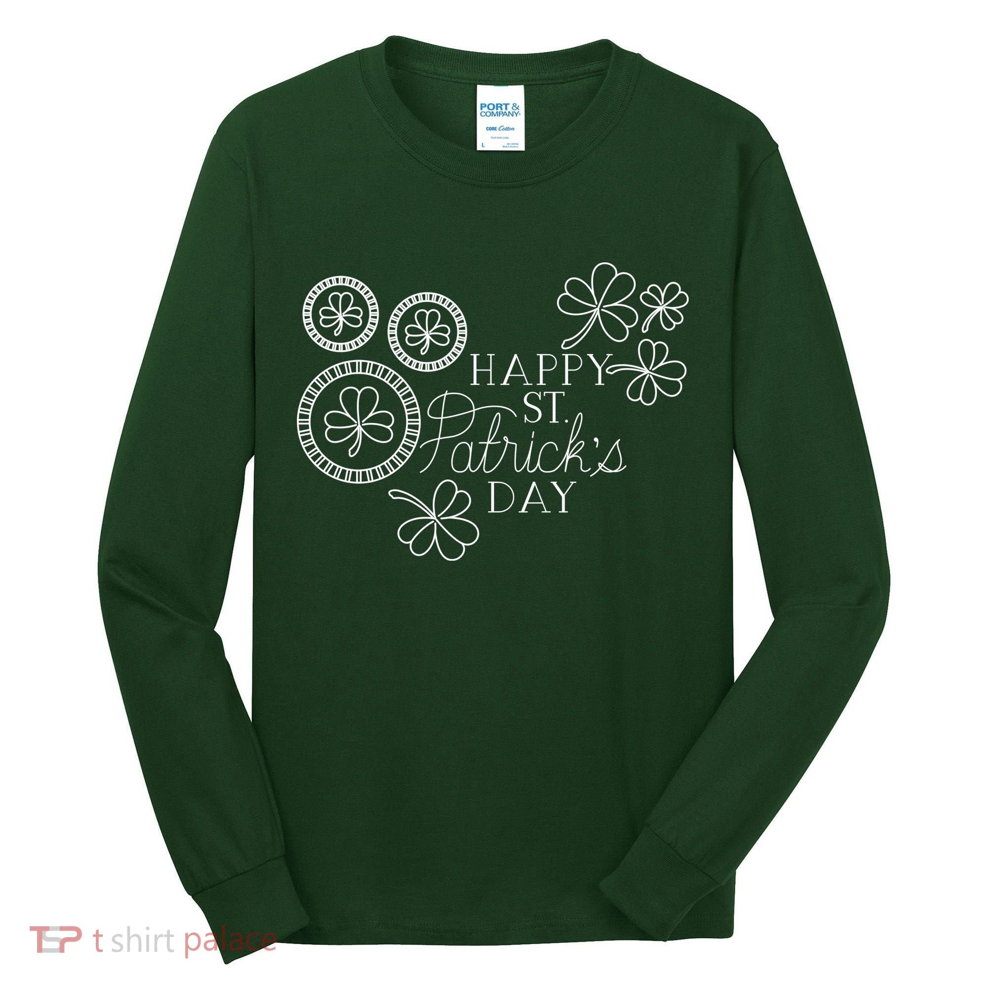 Happy St Patrick's Day Holiday Gift Tall Long Sleeve Shirt