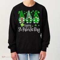 Happy Saint Patrick's Day Gnomes Shamrock Leprechaun Irish Happy Cute Women's Sweatshirt thumb 0