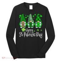 Happy Saint Patrick's Day Gnomes Shamrock Leprechaun Irish Happy Cute Long Sleeve Shirt thumb 0