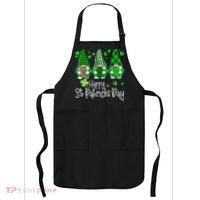 Happy Saint Patrick's Day Gnomes Shamrock Leprechaun Irish Happy Cute Apron thumb 0