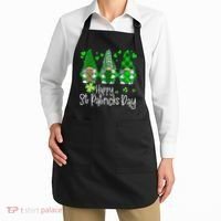 Happy Saint Patrick's Day Gnomes Shamrock Leprechaun Irish Happy Cute Apron thumb 2
