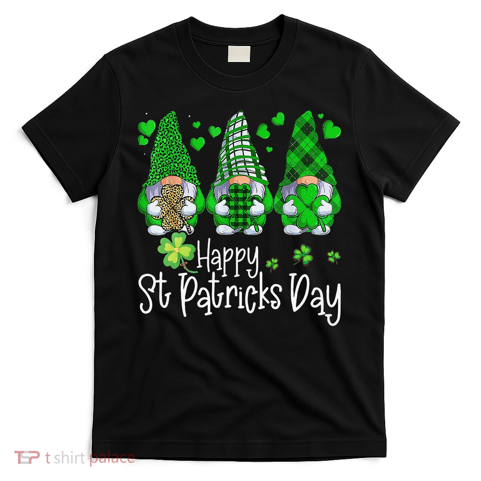 Happy Saint Patrick's Day Gnomes Shamrock Leprechaun Irish Happy Cute T-Shirt