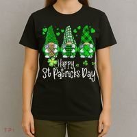 Happy Saint Patrick's Day Gnomes Shamrock Leprechaun Irish Happy Cute T-Shirt thumb 4