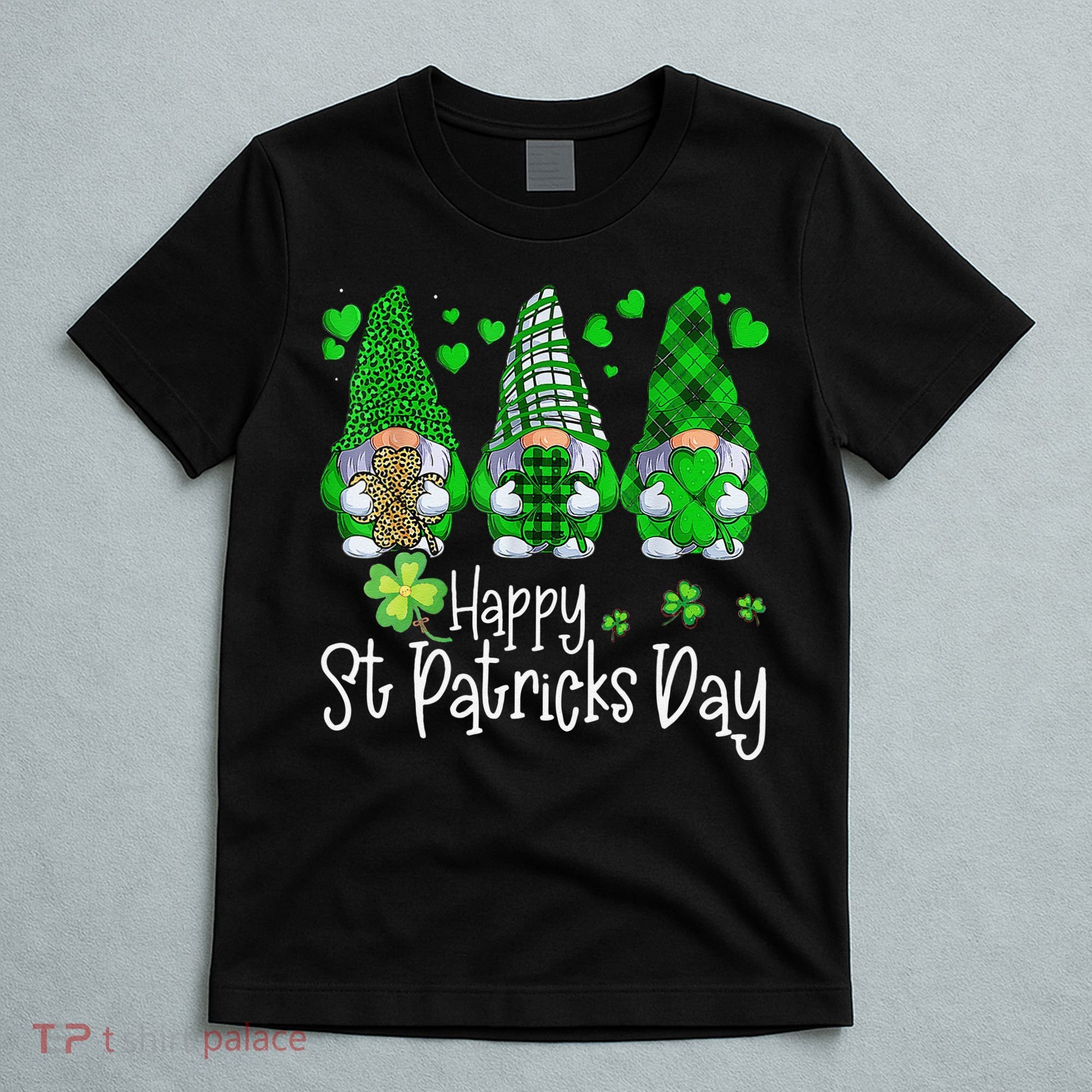 Happy Saint Patrick's Day Gnomes Shamrock Leprechaun Irish Happy Cute T-Shirt