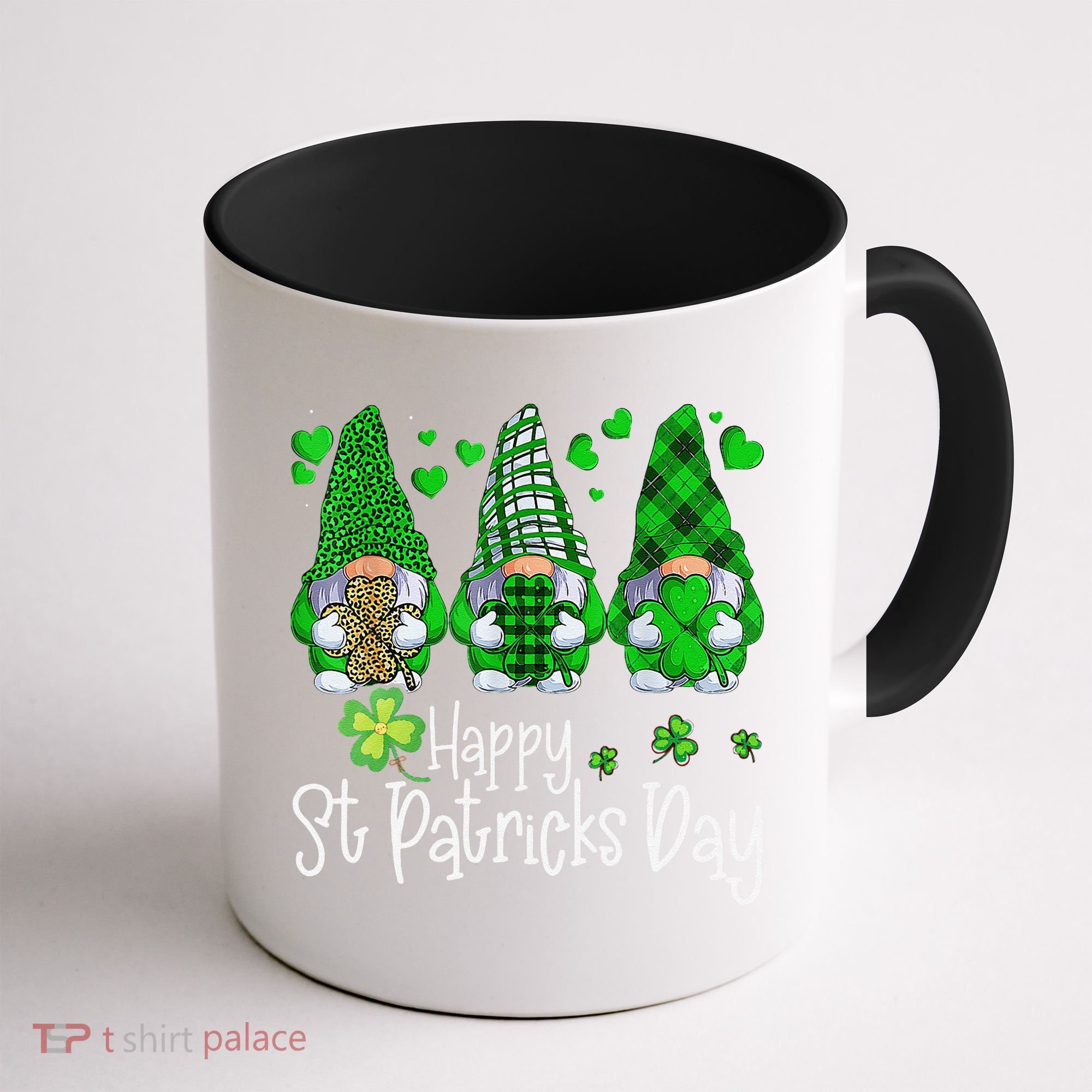 Happy Saint Patrick's Day Gnomes Shamrock Leprechaun Irish Happy Cute Coffee Mug