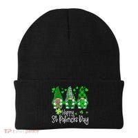 Happy Saint Patrick's Day Gnomes Shamrock Leprechaun Irish Happy Cute Beanie thumb 0