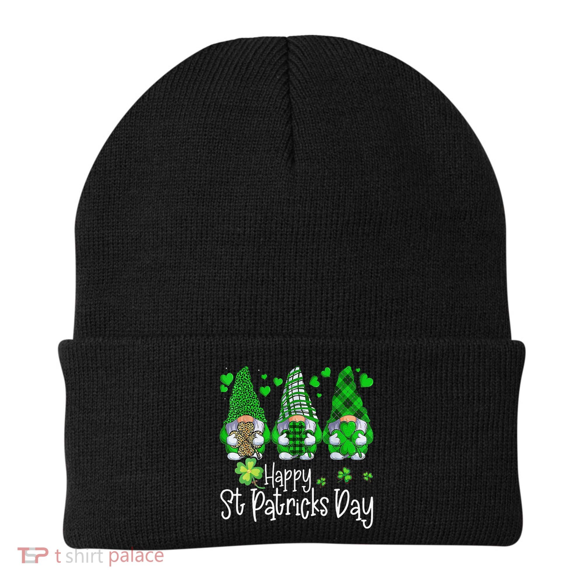 Happy Saint Patrick's Day Gnomes Shamrock Leprechaun Irish Happy Cute Beanie