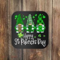 Happy Saint Patrick's Day Gnomes Shamrock Leprechaun Irish Happy Cute Coaster thumb 0