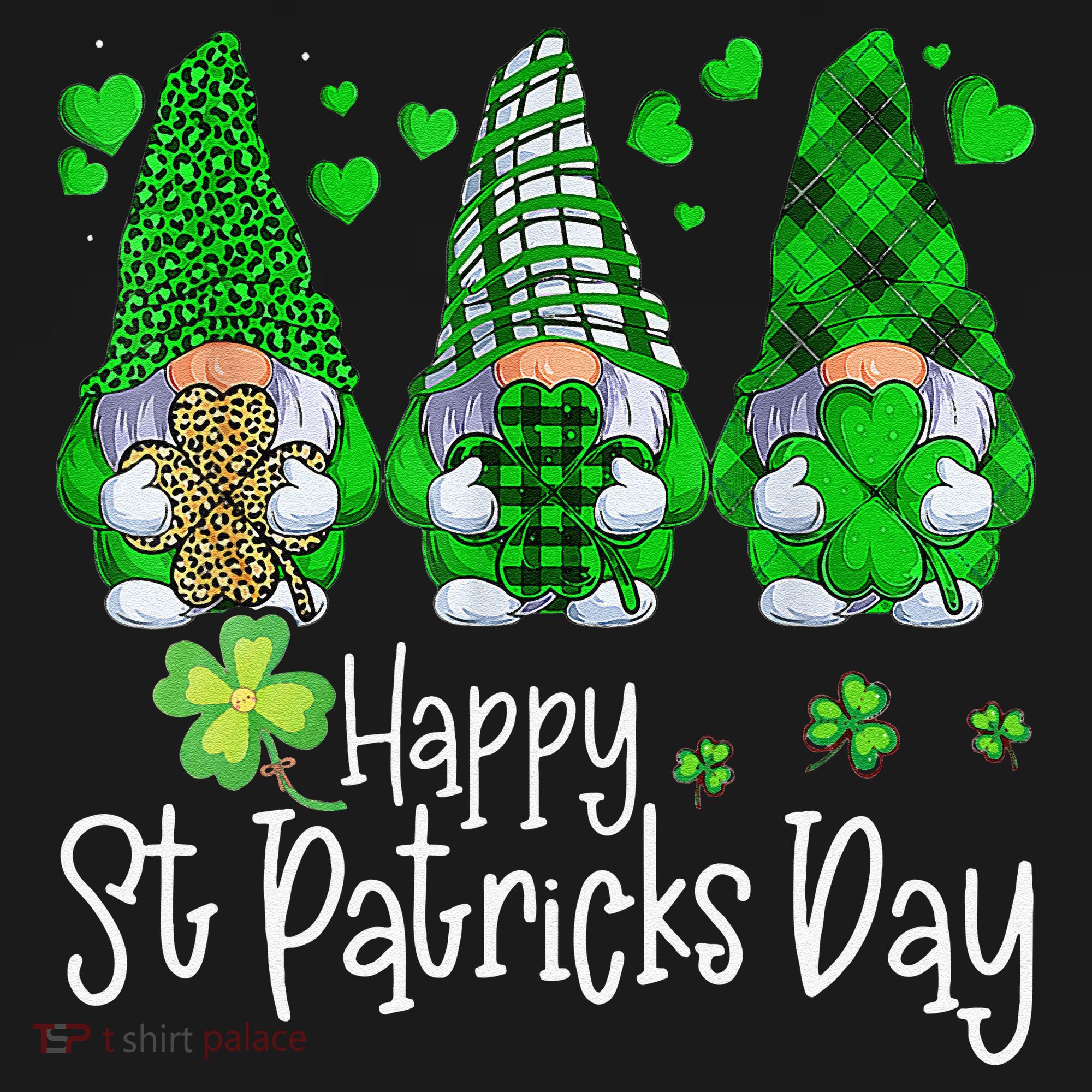 Happy Saint Patrick's Day Gnomes Shamrock Leprechaun Irish Happy Cute Women's Hoodie