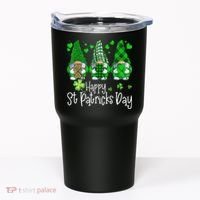 Happy Saint Patrick's Day Gnomes Shamrock Leprechaun Irish Happy Cute Tumbler thumb 0