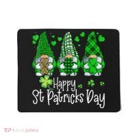 Happy Saint Patrick's Day Gnomes Shamrock Leprechaun Irish Happy Cute Mousepad thumb 0