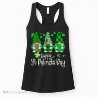 Happy Saint Patrick's Day Gnomes Shamrock Leprechaun Irish Happy Cute Women's Tank Top thumb 0