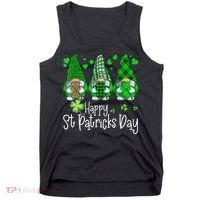 Happy Saint Patrick's Day Gnomes Shamrock Leprechaun Irish Happy Cute Tank Top thumb 0