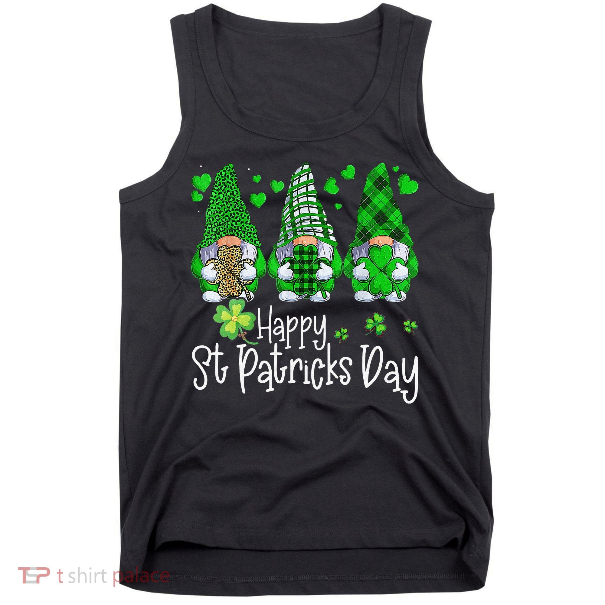 Happy Saint Patrick's Day Gnomes Shamrock Leprechaun Irish Happy Cute Tank Top