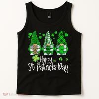 Happy Saint Patrick's Day Gnomes Shamrock Leprechaun Irish Happy Cute Tank Top thumb 2