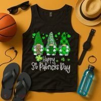 Happy Saint Patrick's Day Gnomes Shamrock Leprechaun Irish Happy Cute Tank Top thumb 4