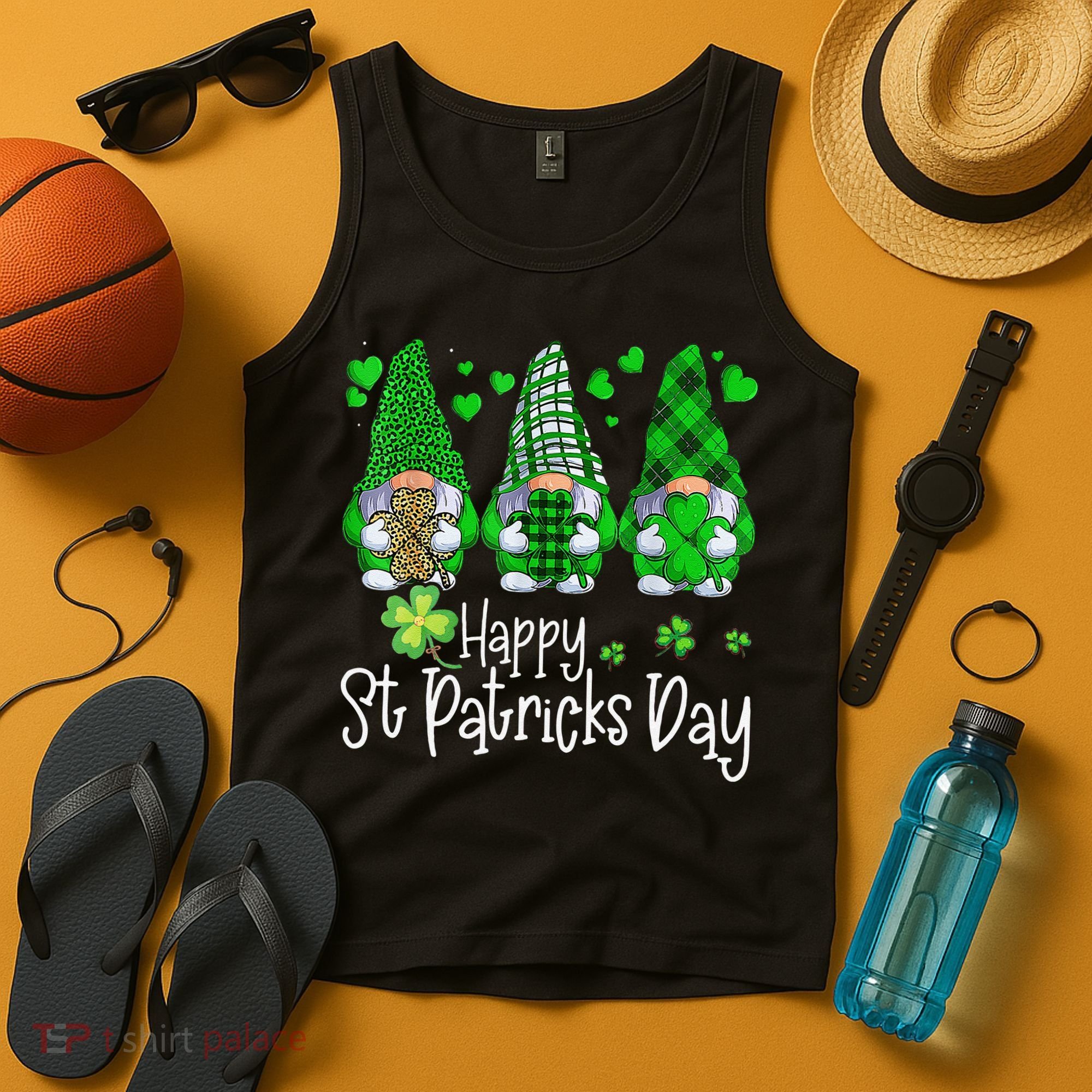 Happy Saint Patrick's Day Gnomes Shamrock Leprechaun Irish Happy Cute Tank Top