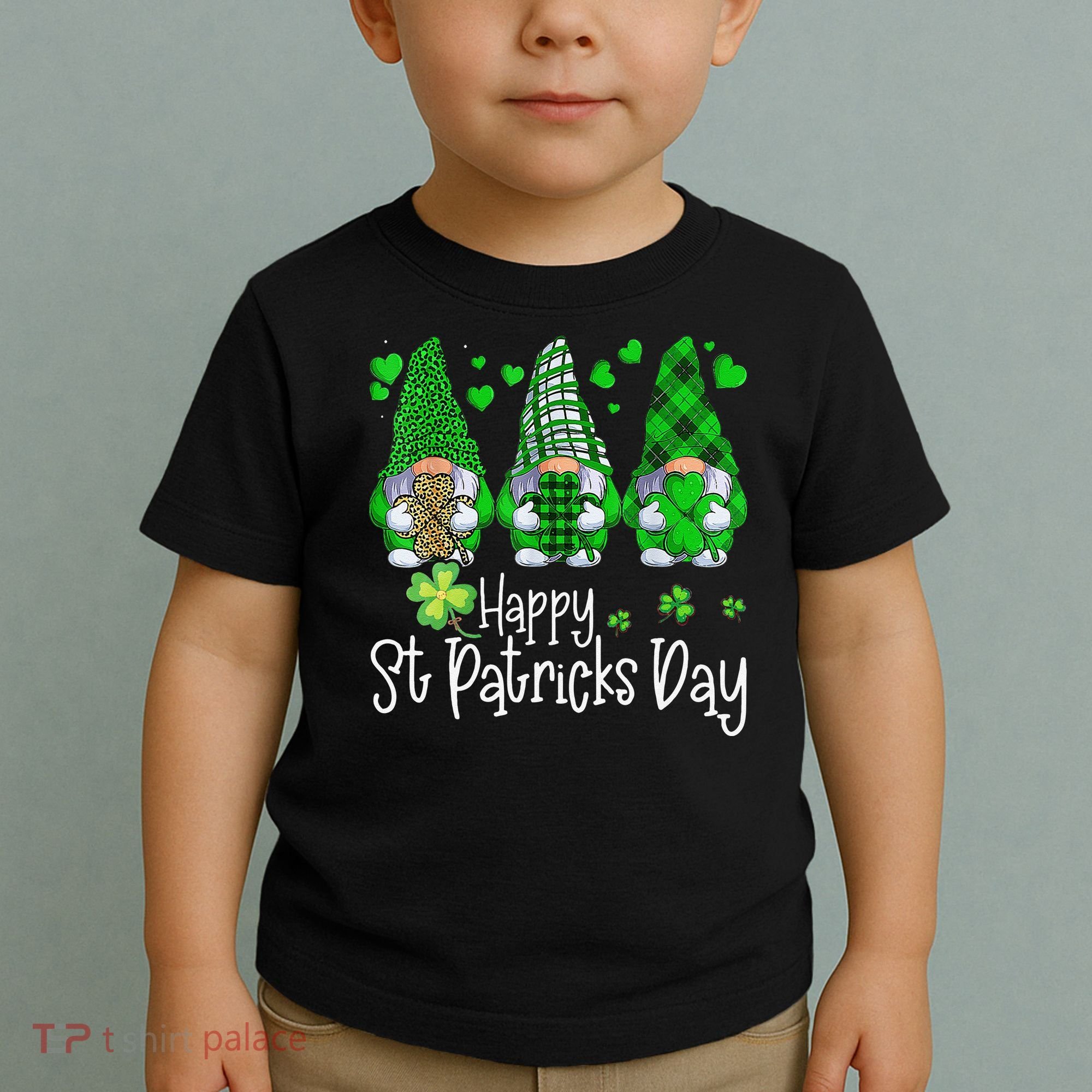 Happy Saint Patrick's Day Gnomes Shamrock Leprechaun Irish Happy Cute Toddler T-Shirt