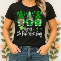 Happy Saint Patrick's Day Gnomes Shamrock Leprechaun Irish Happy Cute Women's T-Shirt thumb 2