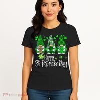 Happy Saint Patrick's Day Gnomes Shamrock Leprechaun Irish Happy Cute Women's T-Shirt thumb 4