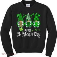 Happy Saint Patrick's Day Gnomes Shamrock Leprechaun Irish Happy Cute Kids Sweatshirt thumb 0