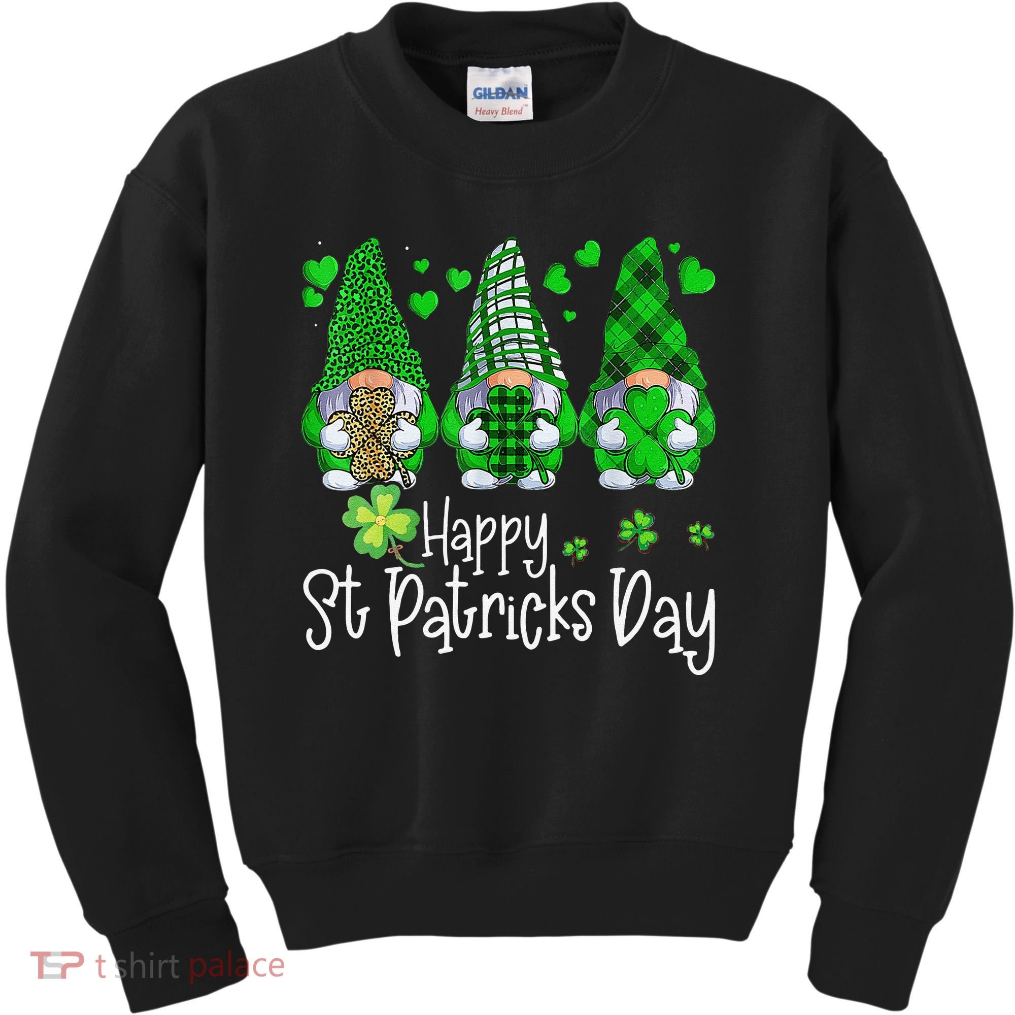 Happy Saint Patrick's Day Gnomes Shamrock Leprechaun Irish Happy Cute Kids Sweatshirt