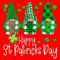 Happy Saint Patrick's Day Gnomes Shamrock Leprechaun Irish Happy Cute Santa Hat thumb 1
