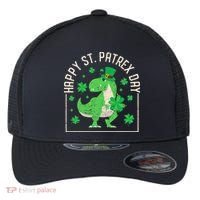 Happy St Patrex Day Funny Irish T-Rex Saint Patricks Dino Flexfit Unipanel Trucker Cap thumb 0