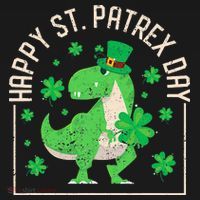 Happy St Patrex Day Funny Irish T-Rex Saint Patricks Dino Women's Hoodie thumb 2