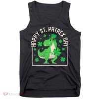 Happy St Patrex Day Funny Irish T-Rex Saint Patricks Dino Tank Top thumb 0