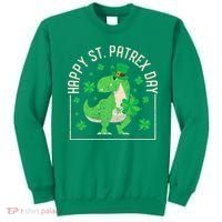 Happy St Patrex Day Funny Irish T-Rex Saint Patricks Dino Sweatshirt thumb 0