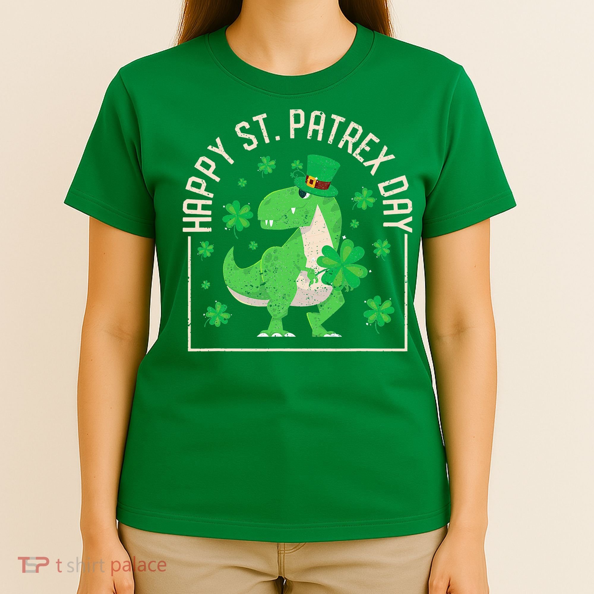 Happy St Patrex Day Funny Irish T-Rex Saint Patricks Dino T-Shirt