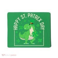 Happy St Patrex Day Funny Irish T-Rex Saint Patricks Dino Mousepad thumb 0