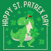 Happy St Patrex Day Funny Irish T-Rex Saint Patricks Dino Mousepad thumb 1