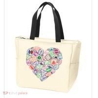 Heart Shaped Passport Travel Stamp Tote Bag thumb 3