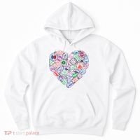 Heart Shaped Passport Travel Stamp Hoodie thumb 0