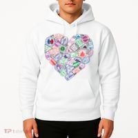 Heart Shaped Passport Travel Stamp Hoodie thumb 2