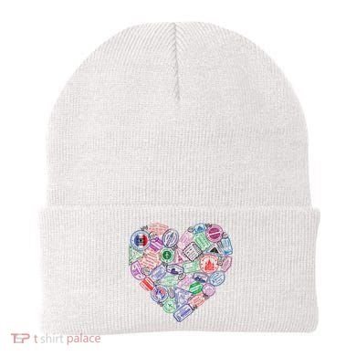 Heart Shaped Passport Travel Stamp Beanie