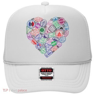 Heart Shaped Passport Travel Stamp Hat