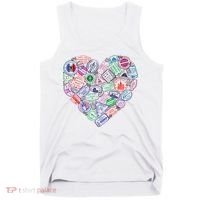 Heart Shaped Passport Travel Stamp Tank Top thumb 0