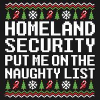 Homeland Security Put Me On The Naughty List Ugly Christmas Apron thumb 3