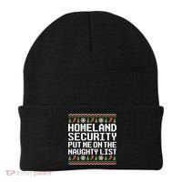 Homeland Security Put Me On The Naughty List Ugly Christmas Beanie thumb 0