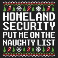 Homeland Security Put Me On The Naughty List Ugly Christmas Tumbler thumb 3
