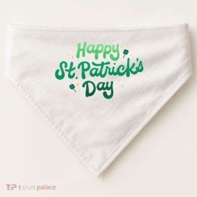 Happy St Patrick's Day Holiday Gift USA-Made Doggie Bandana