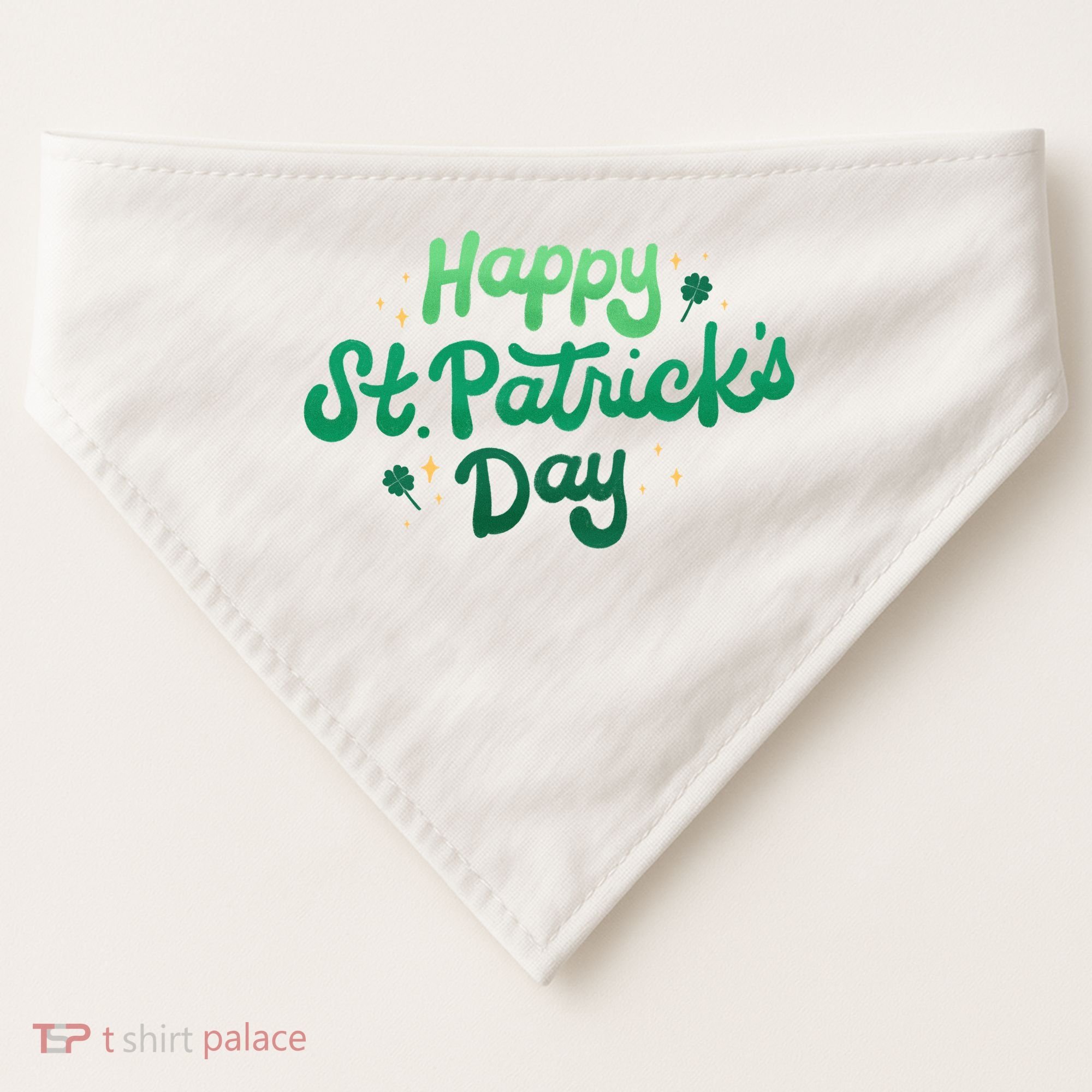 Happy St Patrick's Day Holiday Gift USA-Made Doggie Bandana