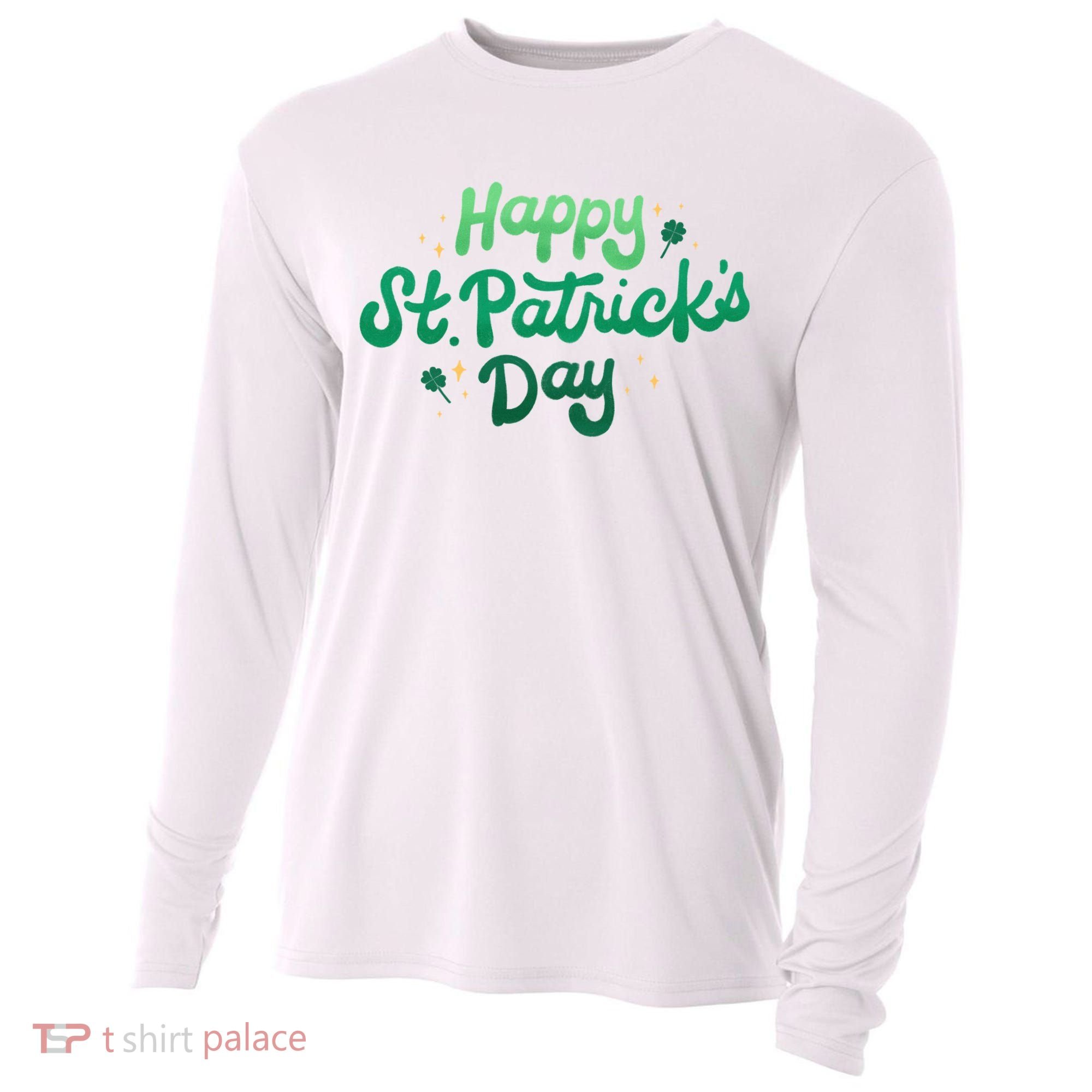 Happy St Patrick's Day Holiday Gift Cooling Performance Long Sleeve Crew