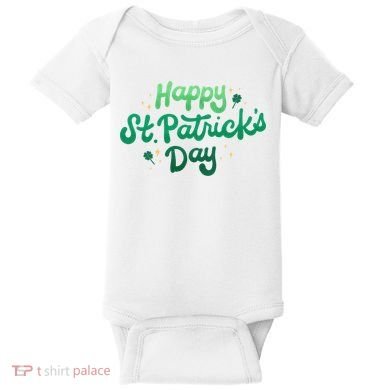 Happy St Patrick's Day Holiday Gift Baby Bodysuit