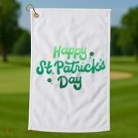 Happy St Patrick's Day Holiday Gift Golf Towel thumb 1