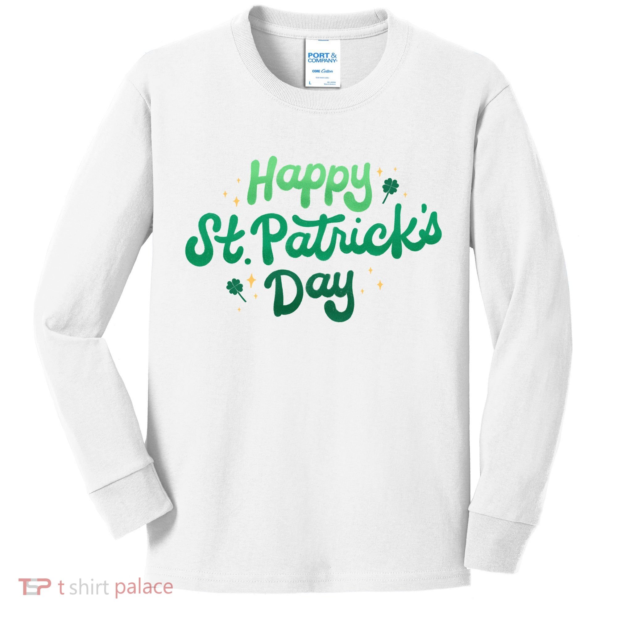 Happy St Patrick's Day Holiday Gift Kids Long Sleeve Shirt